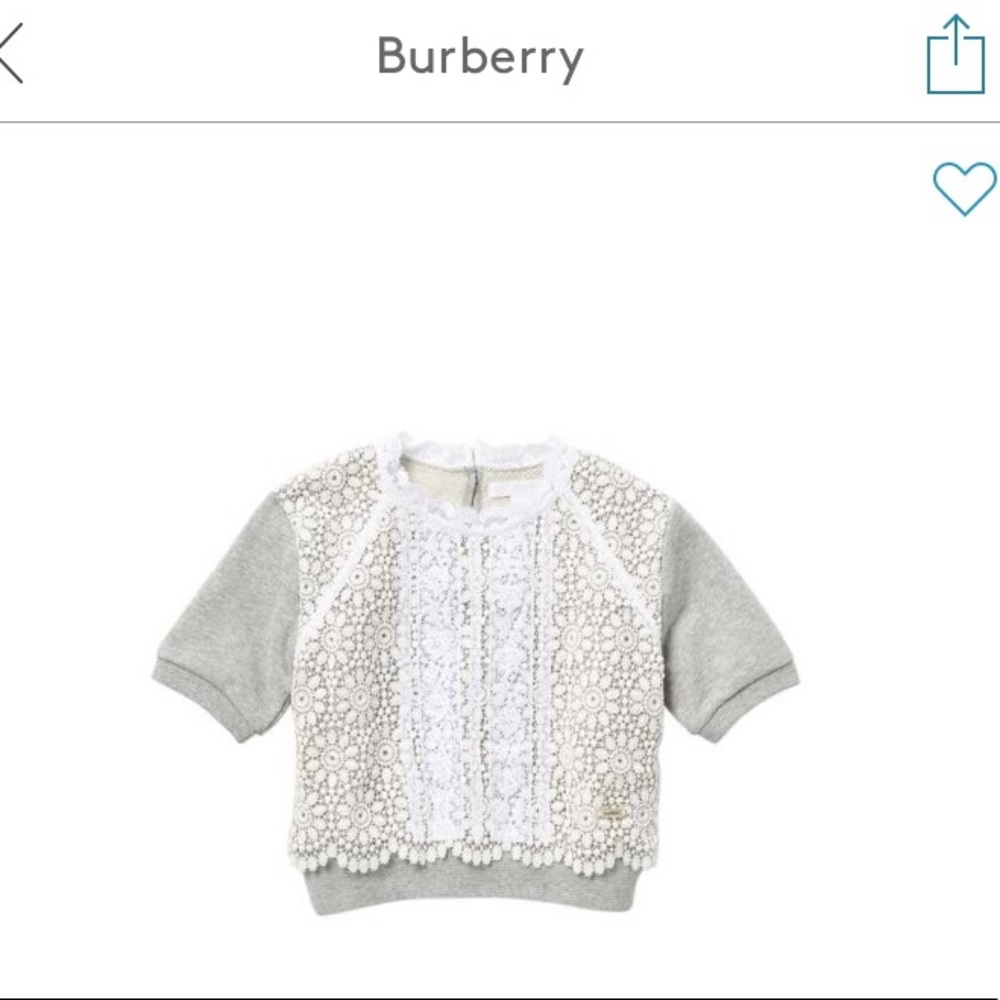 Burberry Lace Overlay Top
